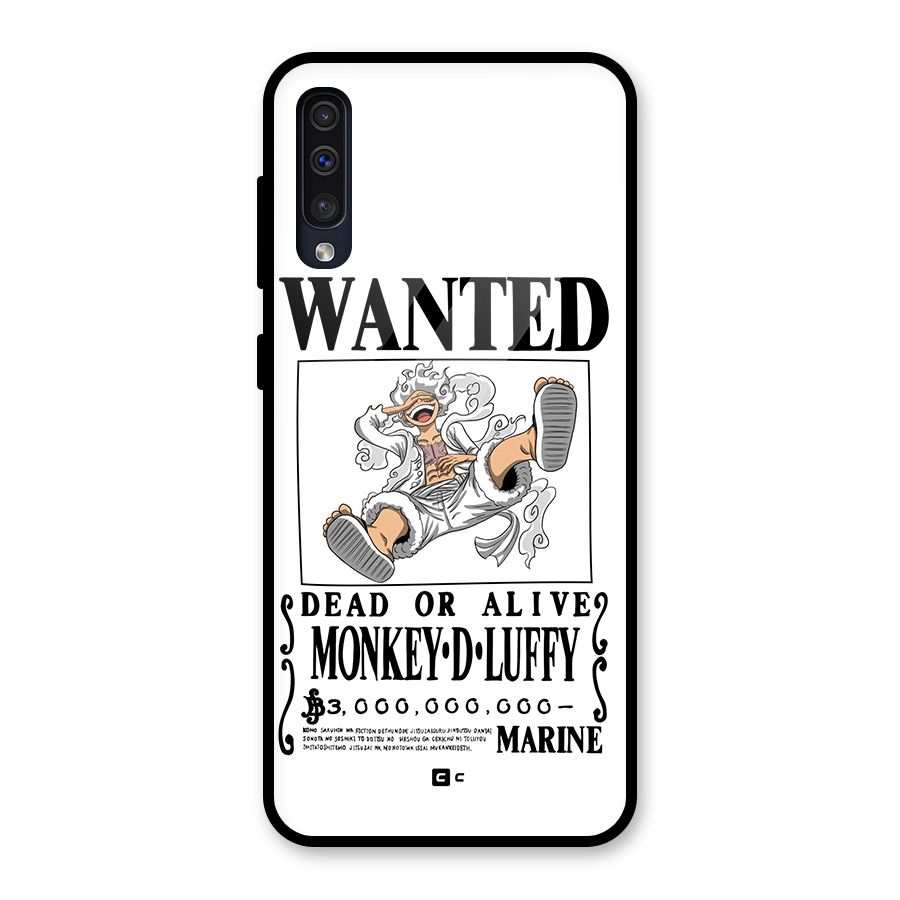 Munkey D Luffy Wanted  Glass Back Case for Galaxy A30s