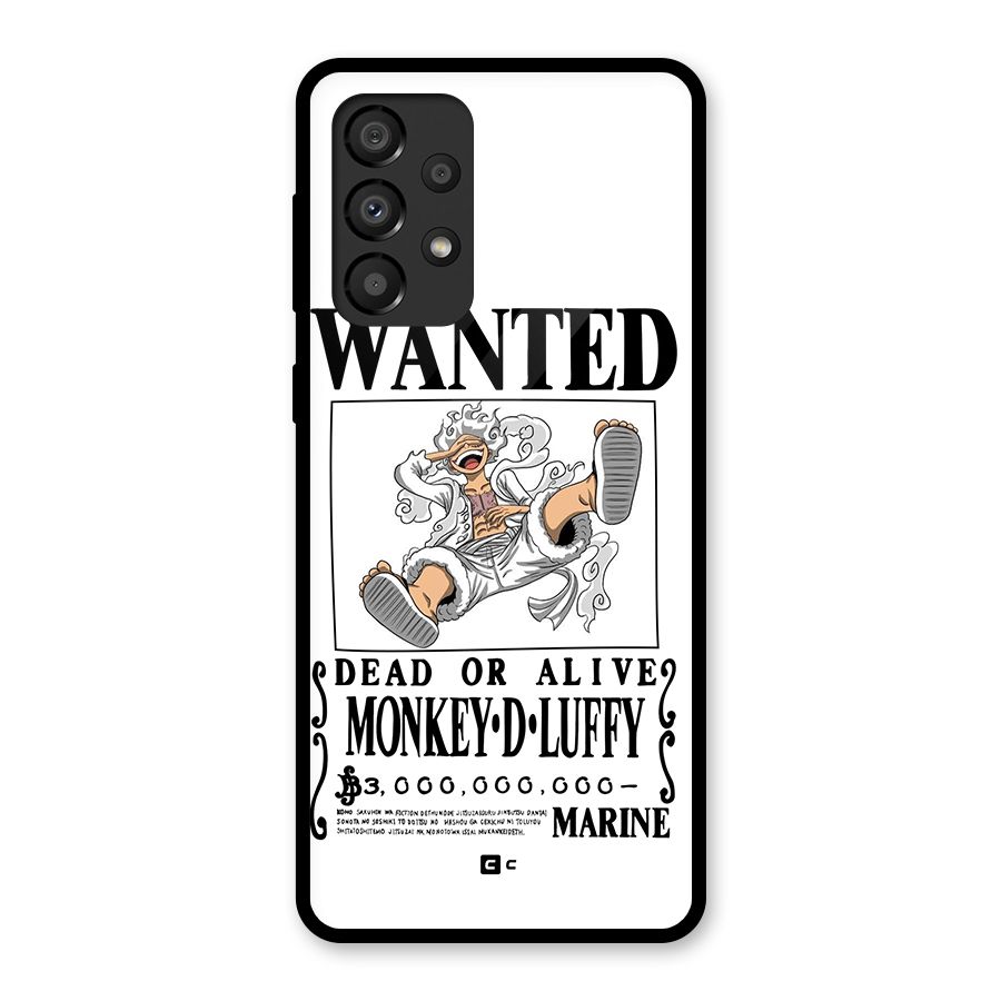 Munkey D Luffy Wanted  Glass Back Case for Galaxy A33 5G