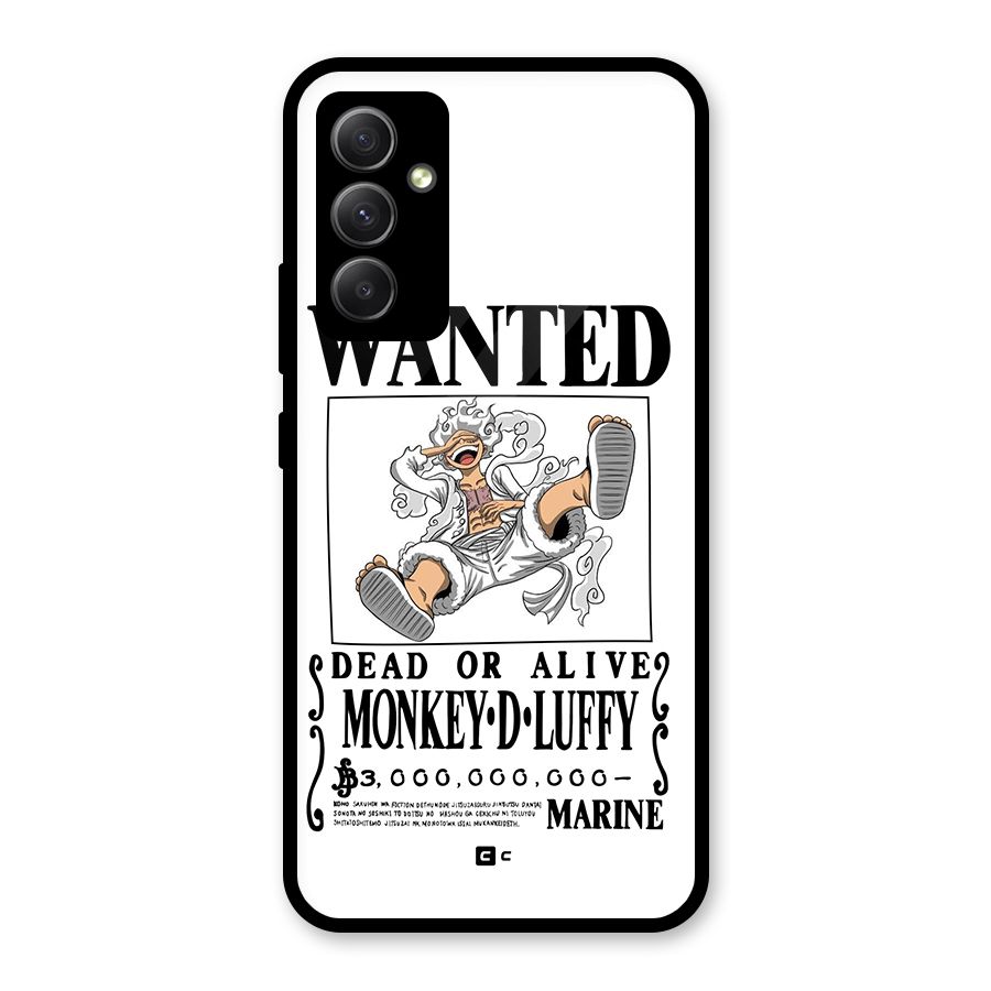 Munkey D Luffy Wanted  Glass Back Case for Galaxy A34