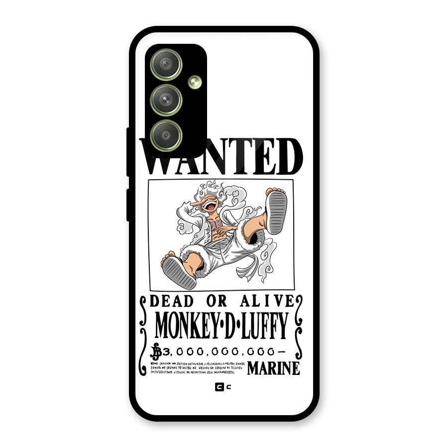 Munkey D Luffy Wanted  Glass Back Case for Galaxy A54