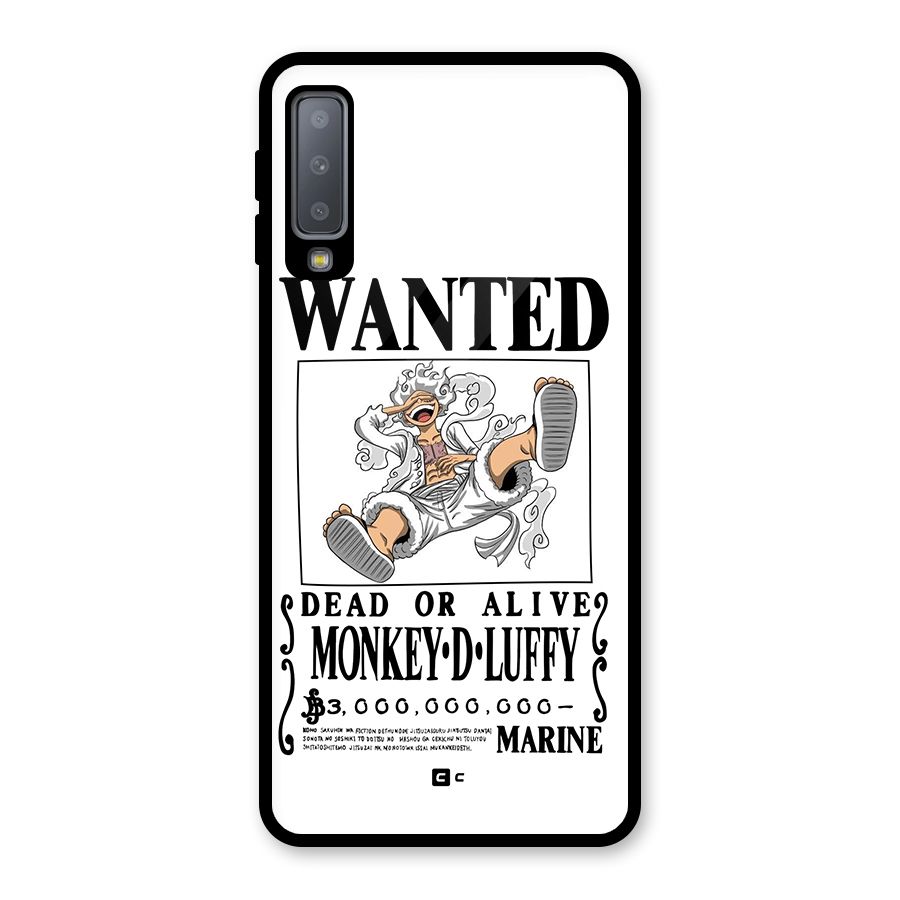 Munkey D Luffy Wanted  Glass Back Case for Galaxy A7 (2018)