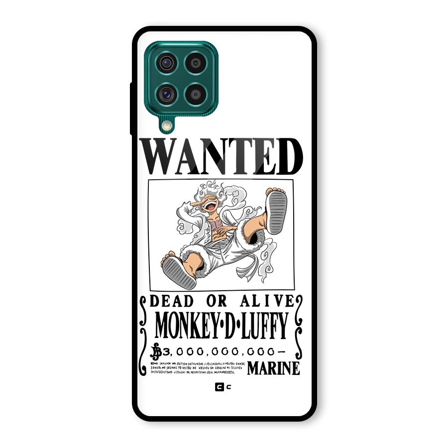 Munkey D Luffy Wanted  Glass Back Case for Galaxy F62