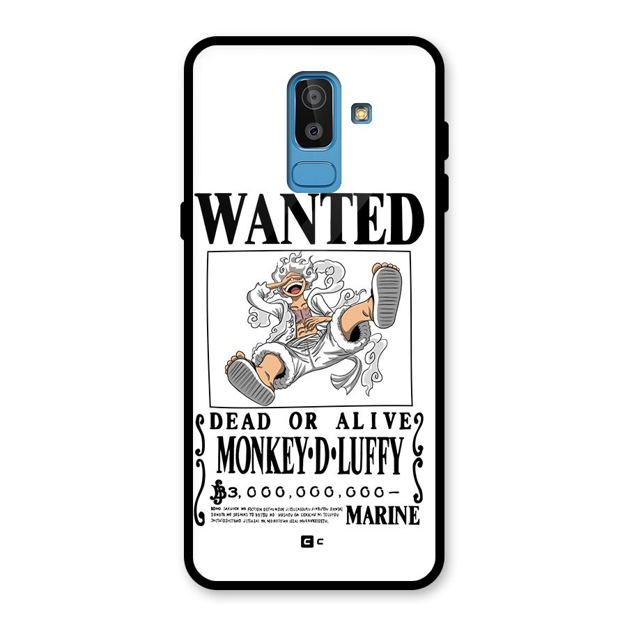 Munkey D Luffy Wanted  Glass Back Case for Galaxy J8