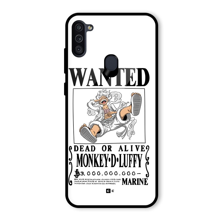 Munkey D Luffy Wanted  Glass Back Case for Galaxy M11