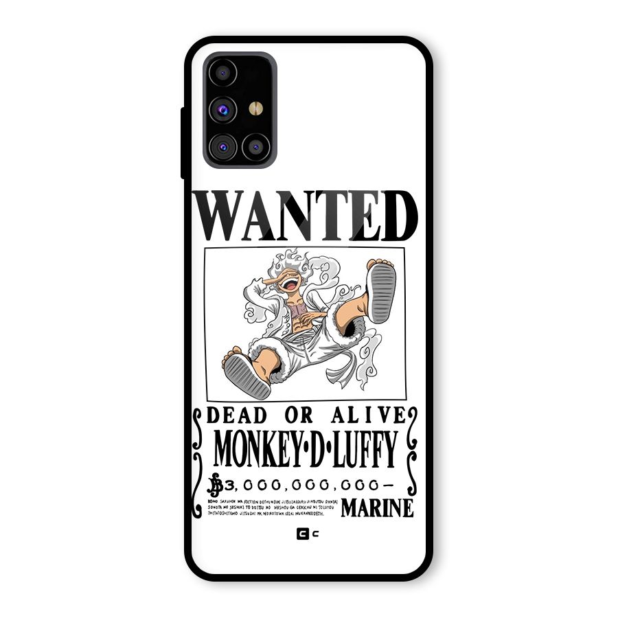 Munkey D Luffy Wanted  Glass Back Case for Galaxy M31s