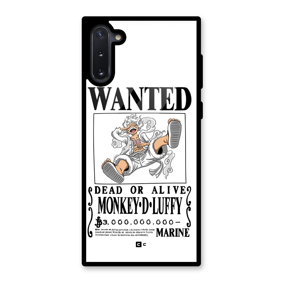 Munkey D Luffy Wanted  Glass Back Case for Galaxy Note 10