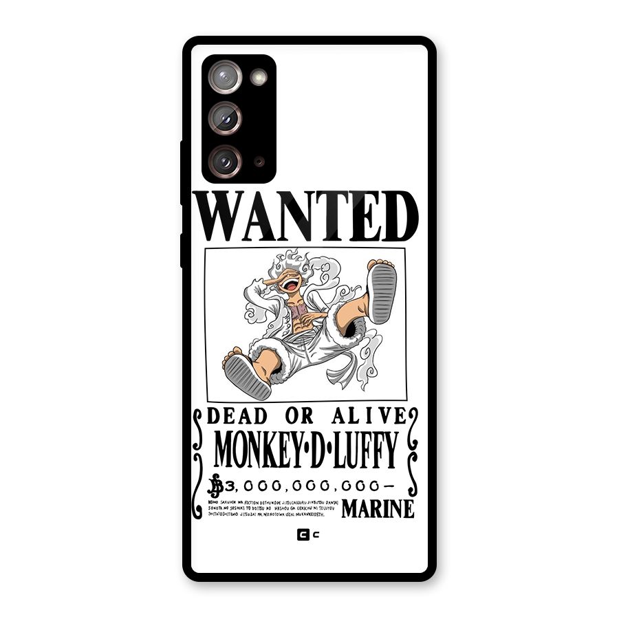 Munkey D Luffy Wanted  Glass Back Case for Galaxy Note 20