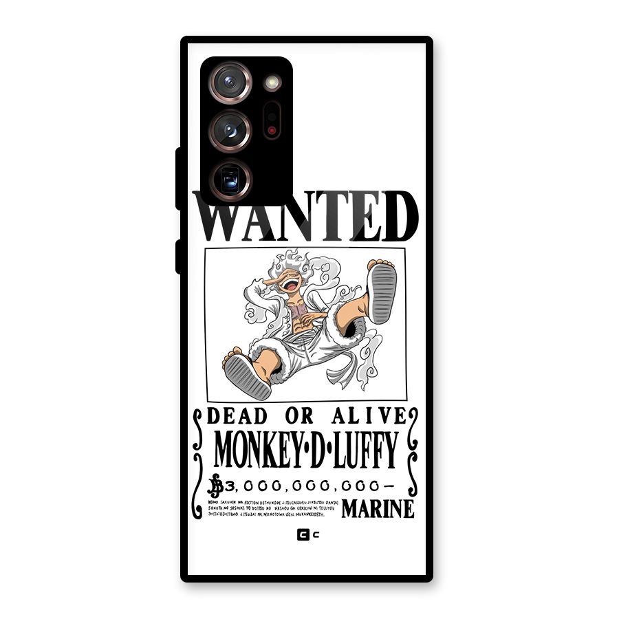 Munkey D Luffy Wanted  Glass Back Case for Galaxy Note 20 Ultra