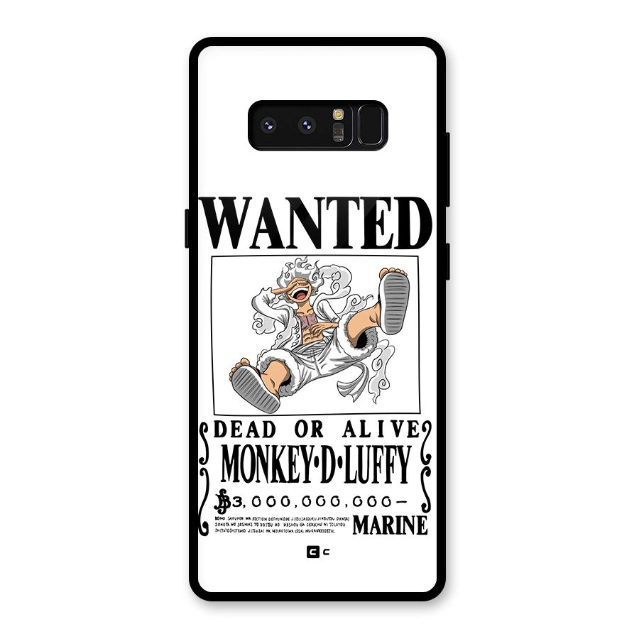 Munkey D Luffy Wanted  Glass Back Case for Galaxy Note 8