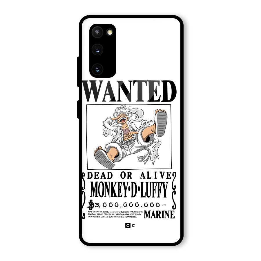 Munkey D Luffy Wanted  Glass Back Case for Galaxy S20 FE 5G