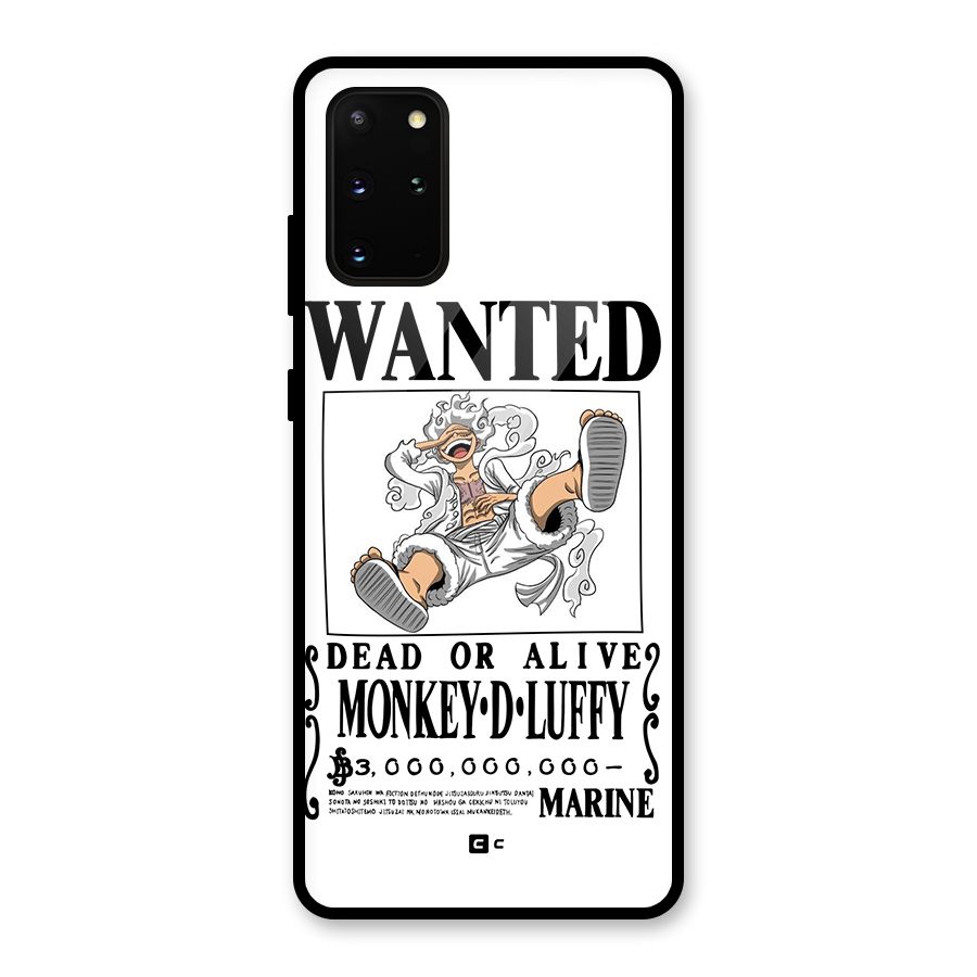 Munkey D Luffy Wanted  Glass Back Case for Galaxy S20 Plus