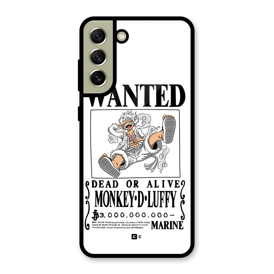 Munkey D Luffy Wanted  Glass Back Case for Galaxy S21 FE 5G