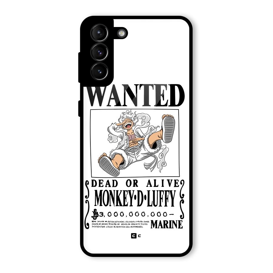Munkey D Luffy Wanted  Glass Back Case for Galaxy S21 Plus