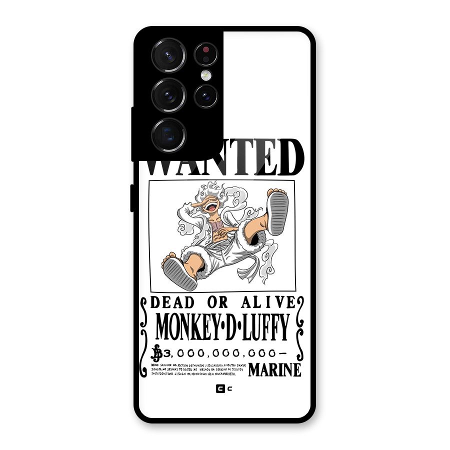 Munkey D Luffy Wanted  Glass Back Case for Galaxy S21 Ultra 5G