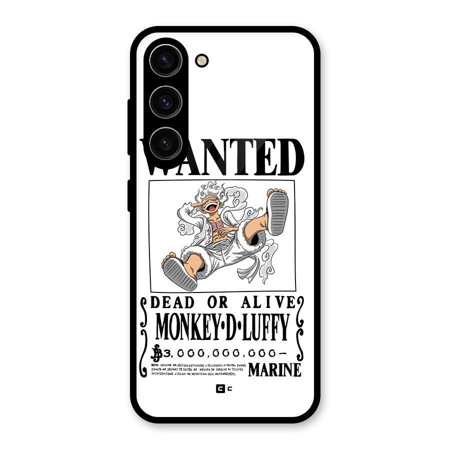 Munkey D Luffy Wanted  Glass Back Case for Galaxy S23