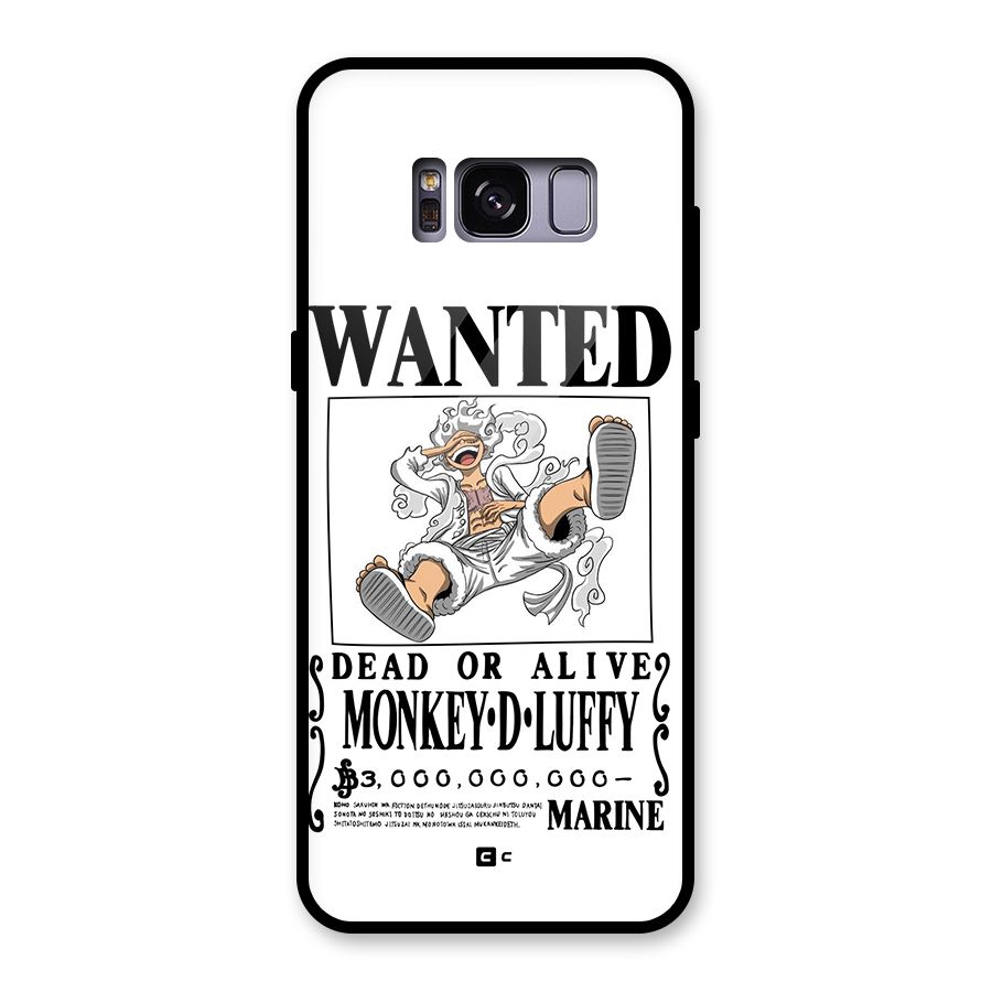 Munkey D Luffy Wanted  Glass Back Case for Galaxy S8