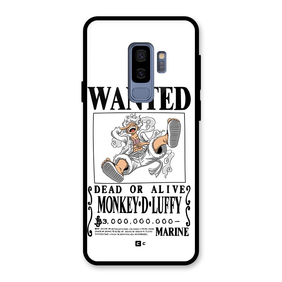 Munkey D Luffy Wanted  Glass Back Case for Galaxy S9 Plus
