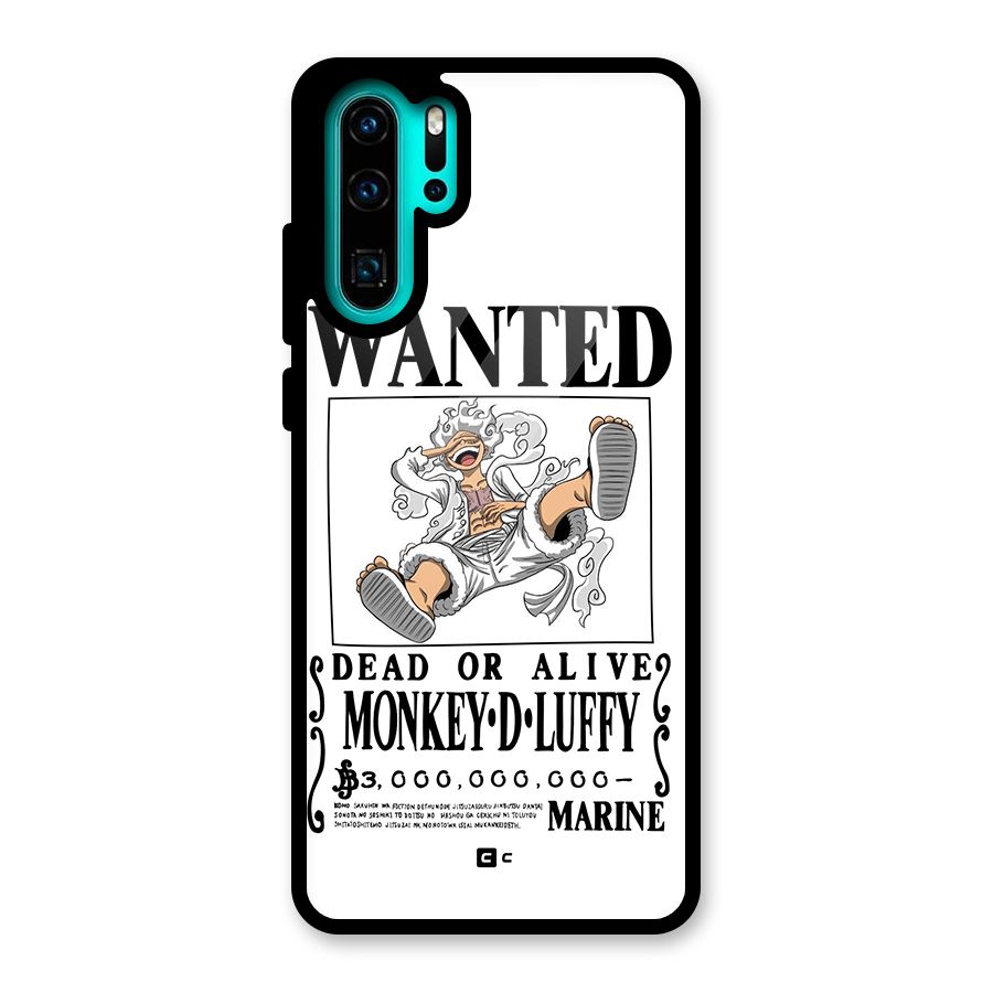 Munkey D Luffy Wanted  Glass Back Case for Huawei P30 Pro