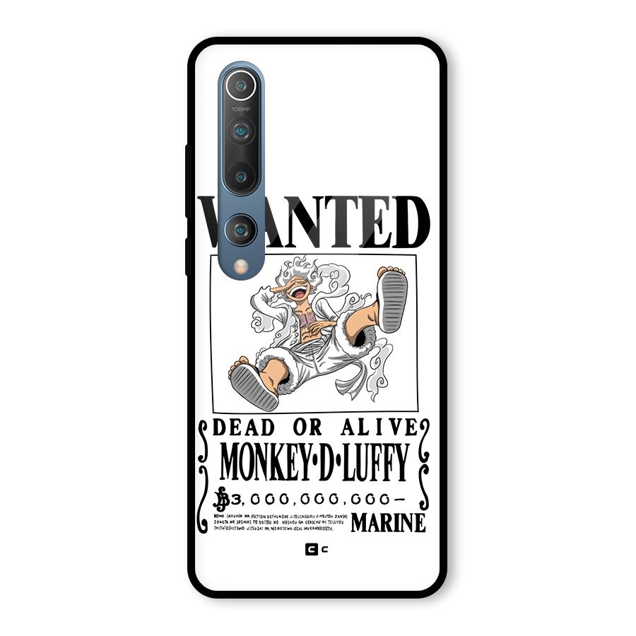 Munkey D Luffy Wanted  Glass Back Case for Mi 10