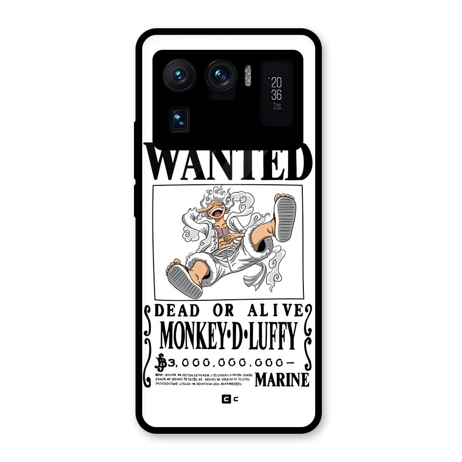 Munkey D Luffy Wanted  Glass Back Case for Mi 11 Ultra