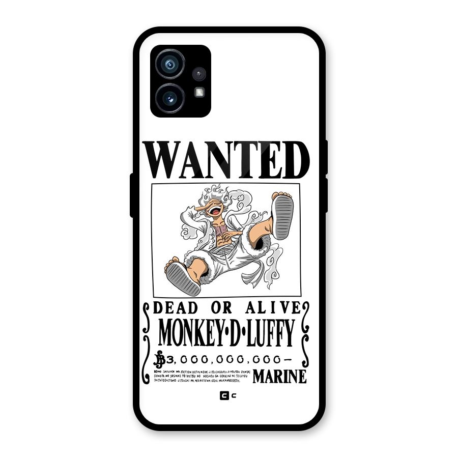 Munkey D Luffy Wanted  Glass Back Case for Nothing Phone 1