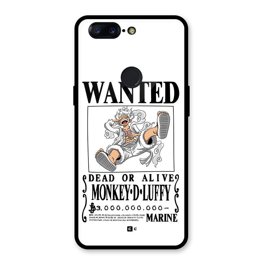 Munkey D Luffy Wanted  Glass Back Case for OnePlus 5T