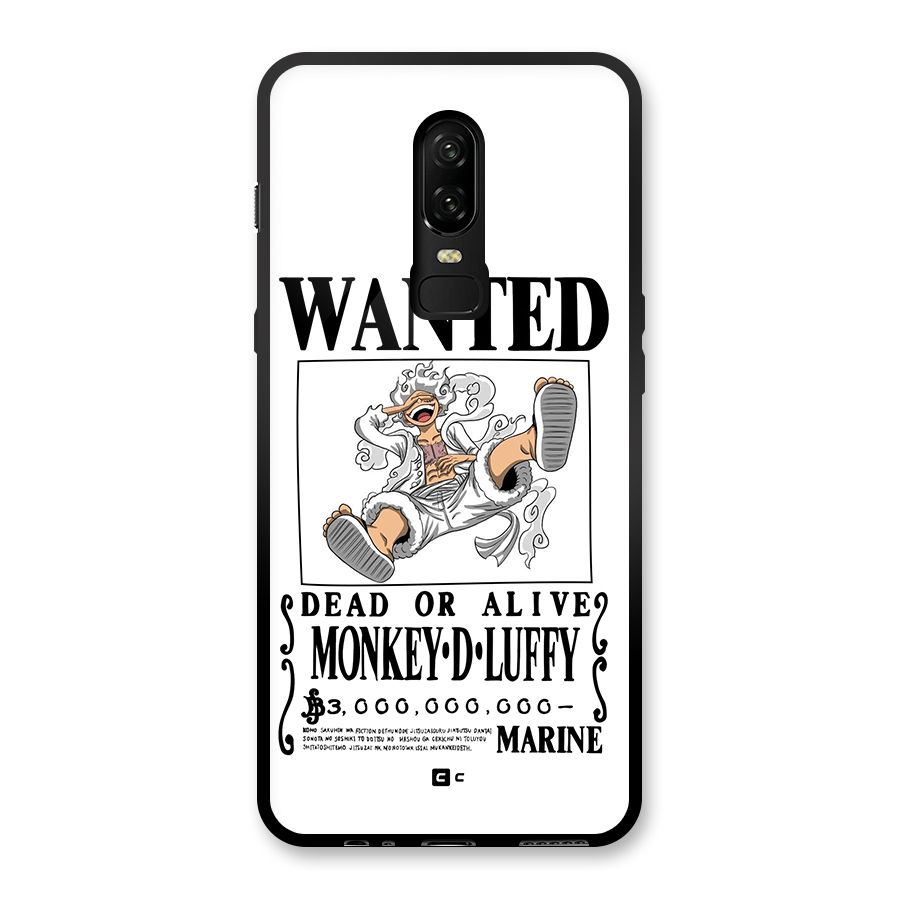 Munkey D Luffy Wanted  Glass Back Case for OnePlus 6