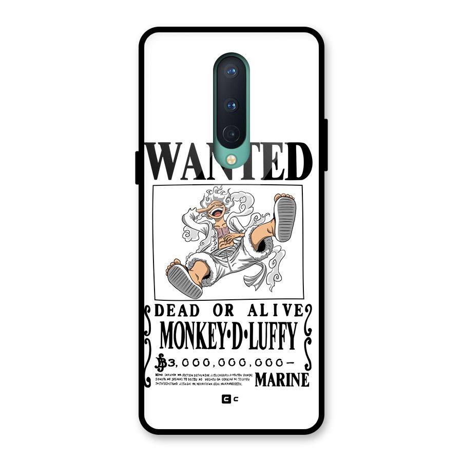 Munkey D Luffy Wanted  Glass Back Case for OnePlus 8