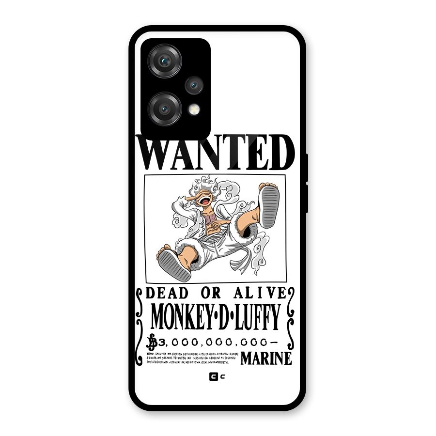 Munkey D Luffy Wanted  Glass Back Case for OnePlus Nord CE 2 Lite 5G