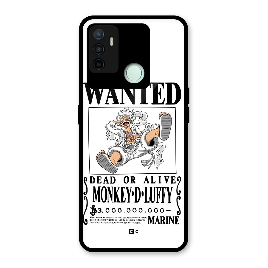Munkey D Luffy Wanted  Glass Back Case for Oppo A53