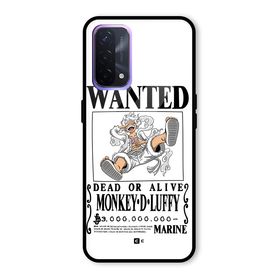 Munkey D Luffy Wanted  Glass Back Case for Oppo A74 5G