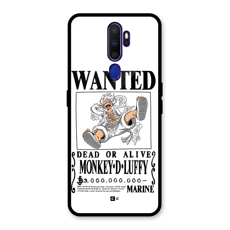 Munkey D Luffy Wanted  Glass Back Case for Oppo A9 (2020)