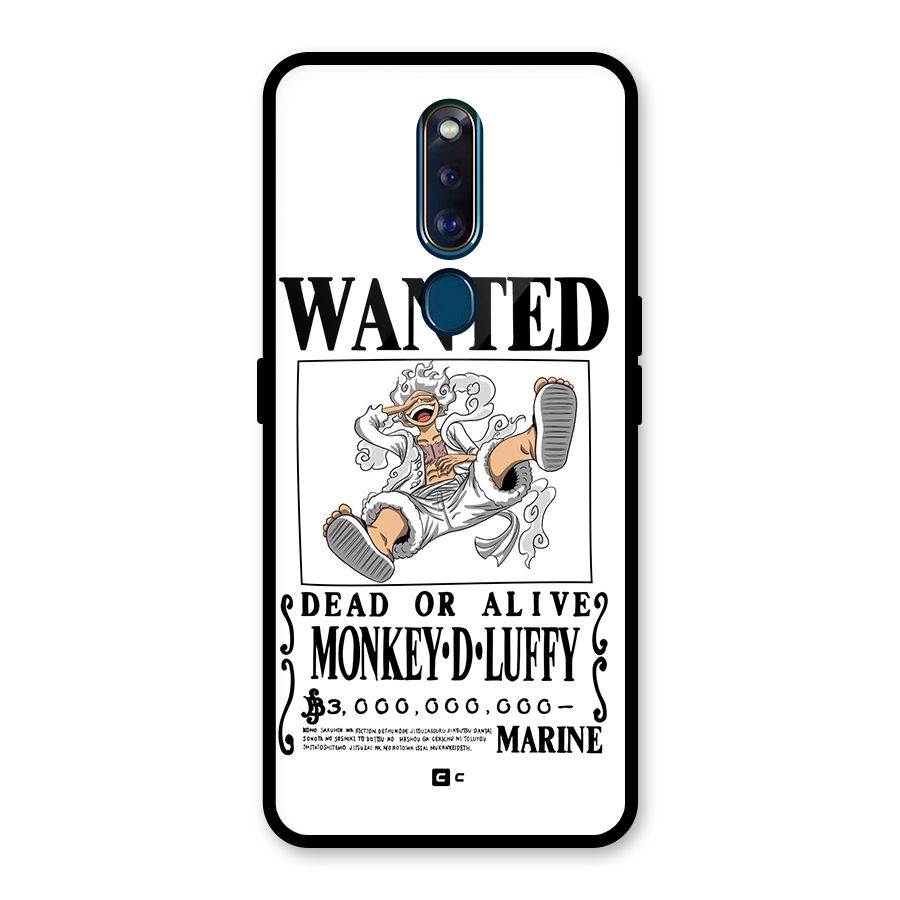 Munkey D Luffy Wanted  Glass Back Case for Oppo F11 Pro