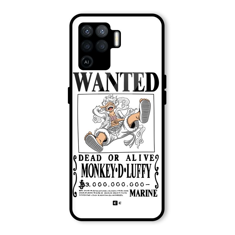 Munkey D Luffy Wanted  Glass Back Case for Oppo F19 Pro