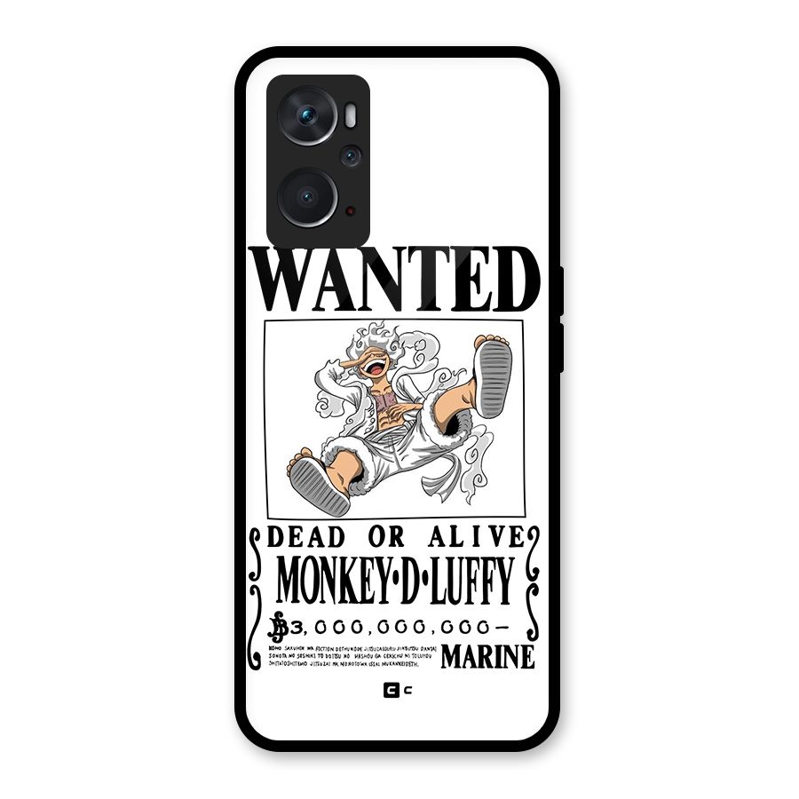 Munkey D Luffy Wanted  Glass Back Case for Oppo K10 4G