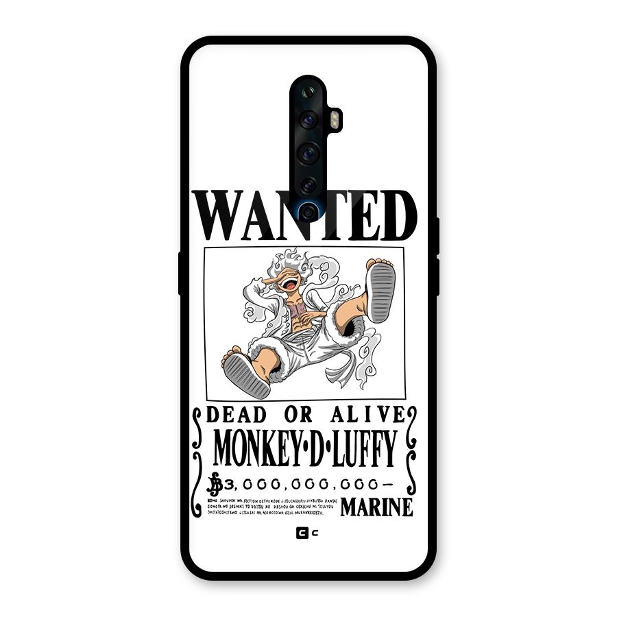 Munkey D Luffy Wanted  Glass Back Case for Oppo Reno2 F