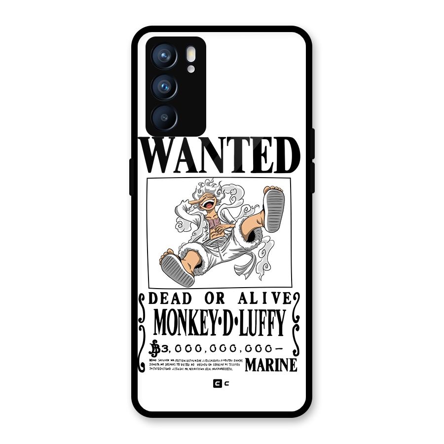 Munkey D Luffy Wanted  Glass Back Case for Oppo Reno6 5G