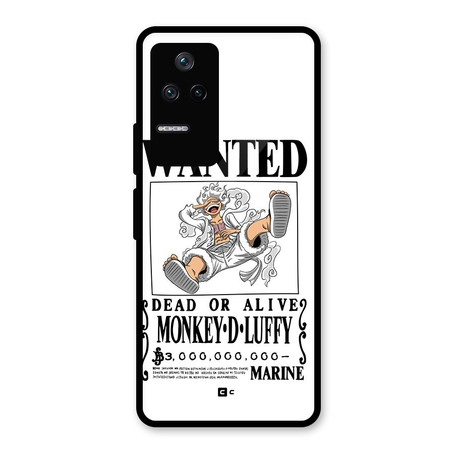 Munkey D Luffy Wanted  Glass Back Case for Poco F4 5G