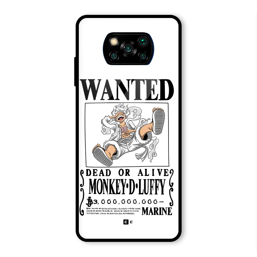 Munkey D Luffy Wanted  Glass Back Case for Poco X3 Pro