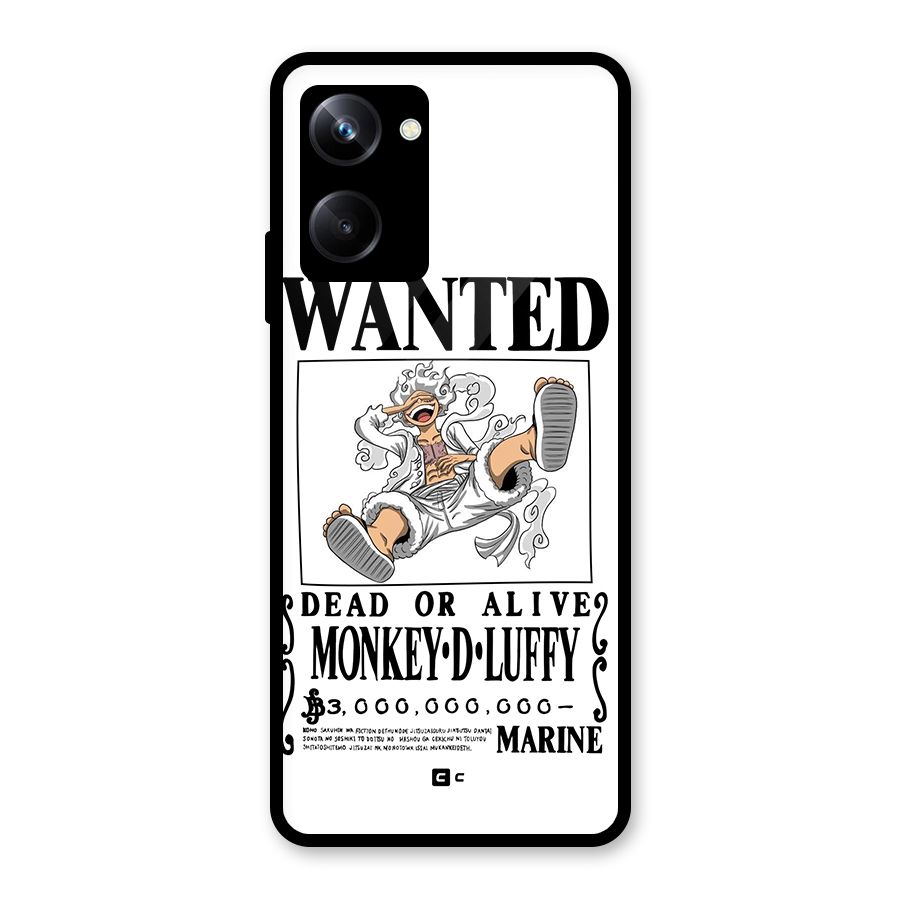 Munkey D Luffy Wanted  Glass Back Case for Realme 10 Pro