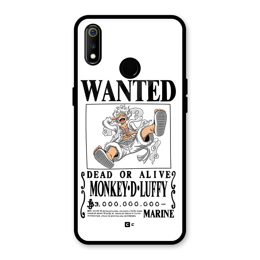 Munkey D Luffy Wanted  Glass Back Case for Realme 3
