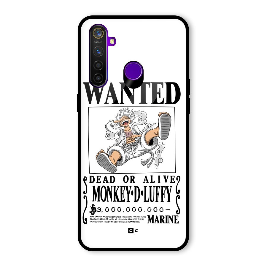 Munkey D Luffy Wanted  Glass Back Case for Realme 5 Pro