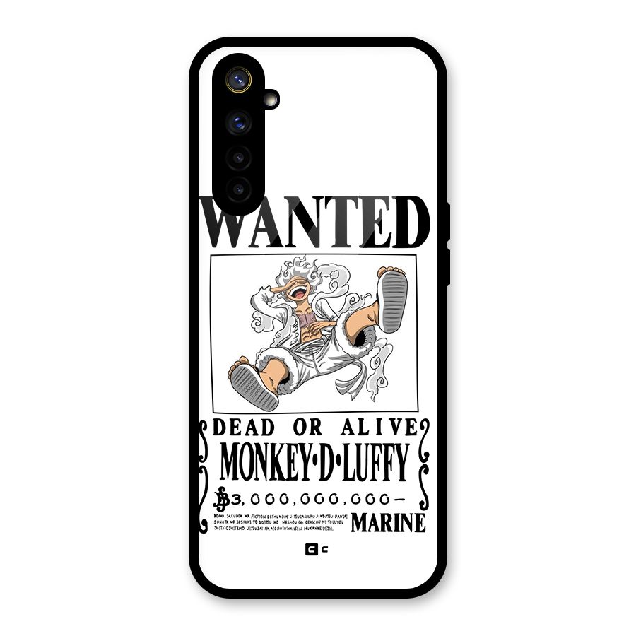 Munkey D Luffy Wanted  Glass Back Case for Realme 6