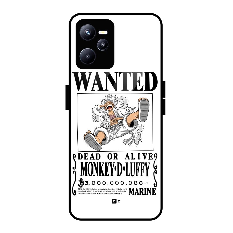 Munkey D Luffy Wanted  Glass Back Case for Realme C35