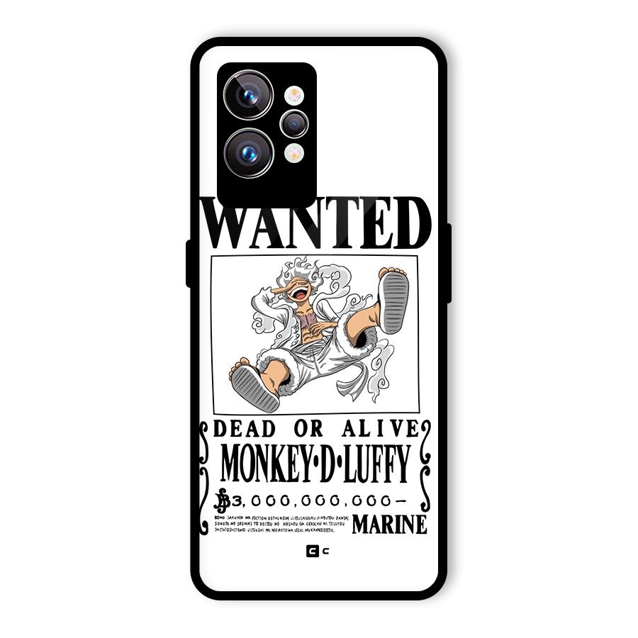 Munkey D Luffy Wanted  Glass Back Case for Realme GT2 Pro