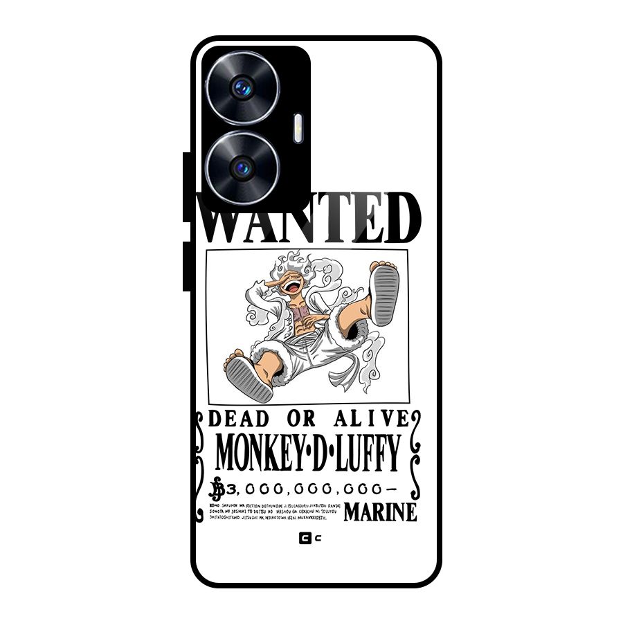 Munkey D Luffy Wanted  Glass Back Case for Realme Narzo N55