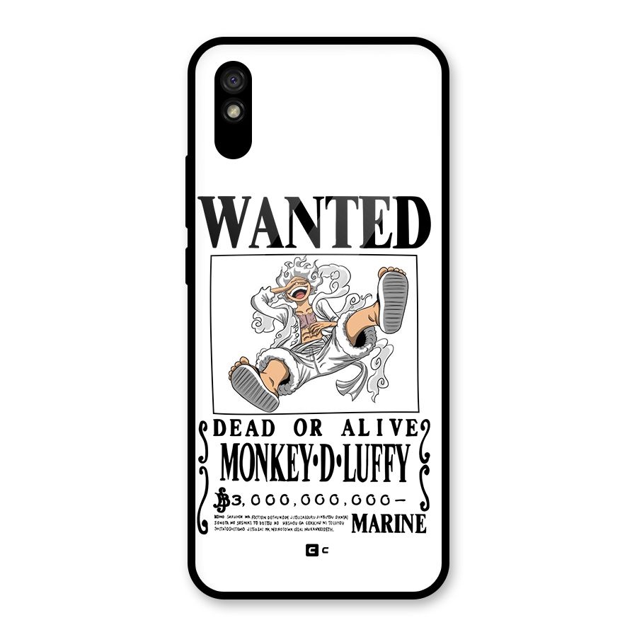 Munkey D Luffy Wanted  Glass Back Case for Redmi 9A