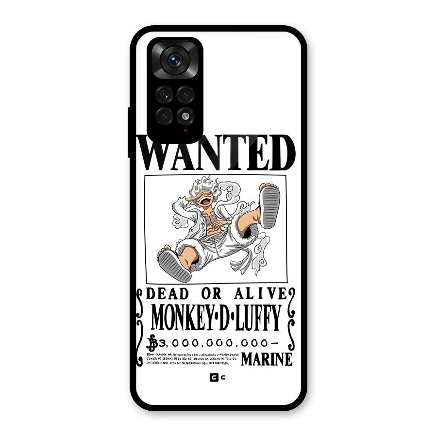 Munkey D Luffy Wanted  Glass Back Case for Redmi Note 11S