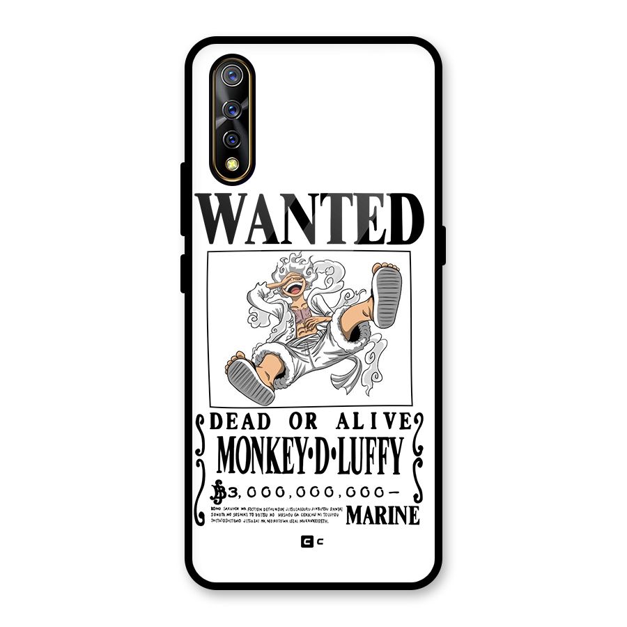 Munkey D Luffy Wanted  Glass Back Case for Vivo S1