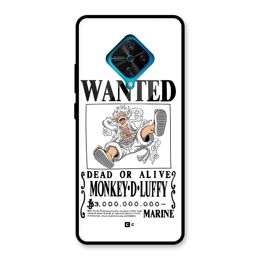 Munkey D Luffy Wanted  Glass Back Case for Vivo S1 Pro